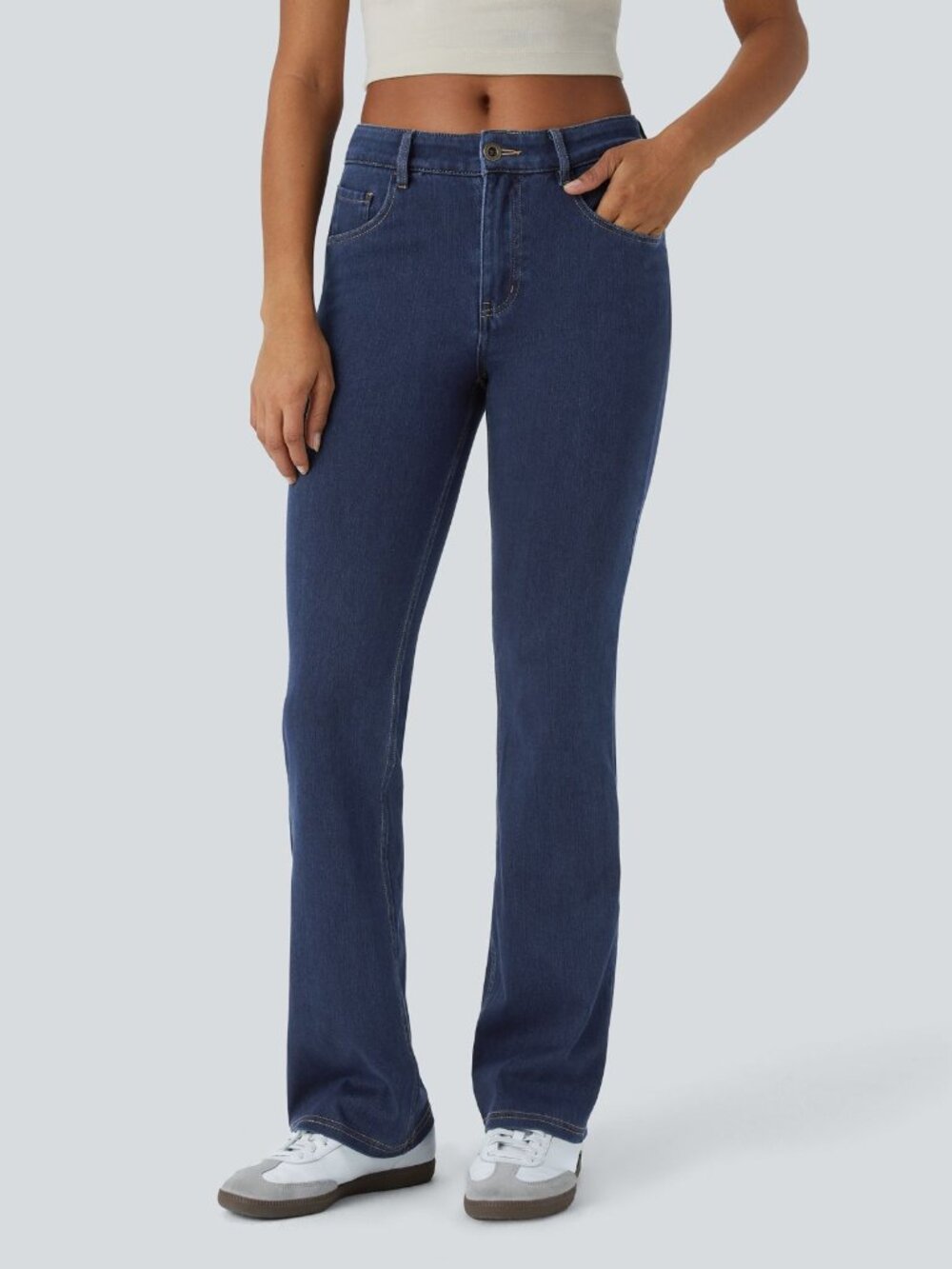 Halara Flex Mid Rise Pockets Casual Bootcut Jeans XL Regular *Real Pockets*